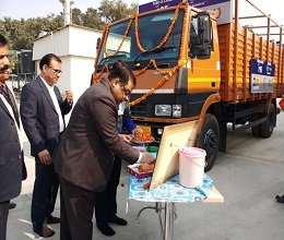 Truck for transportation of raw material to Akshay Patra Foundation, Lucknow